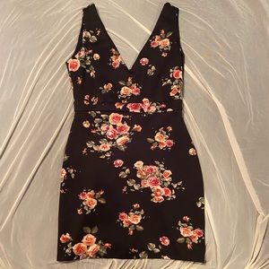 Floral Semi Formal Bodycon Dress